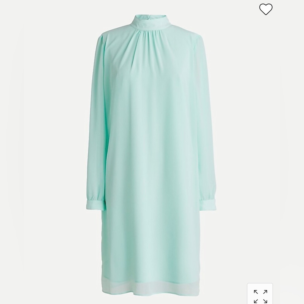 JCREW Long-sleeve Mockneck Shift Dress